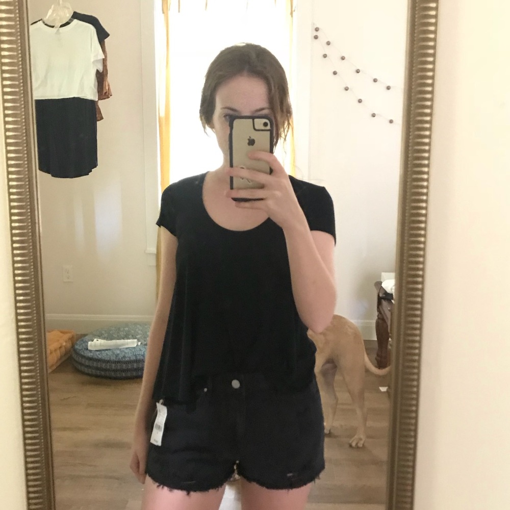 American eagle babydoll open back T shirt